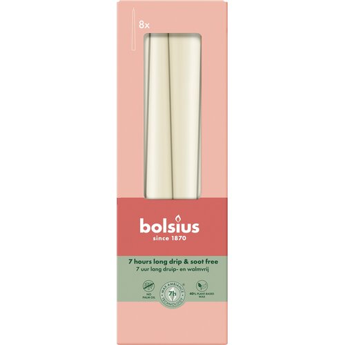 Bolsius Essentials stožčaste sveče (8 kosov) - mehka biserna Cene