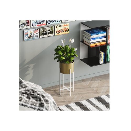 WALLXPERT Dekorativna saksija GED-026-C, 23x48 cm, Bijela Cijene