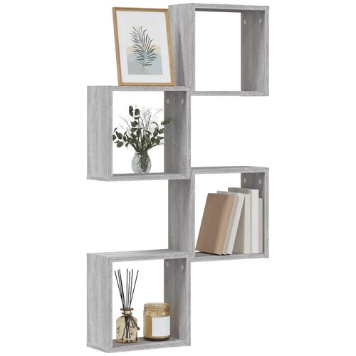 vidaXL Stenske police kockaste 4 kosi sonoma sive 30x15x30 cm Cene