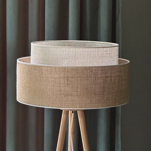 duolla - podna lampa yute boho 1xE27/15W/230V prečnika 45 cm braon/krem Slike