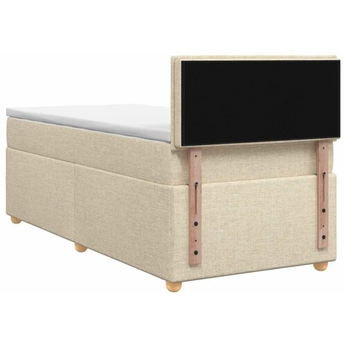  Boxspring krevet s madracem Krem 100 x 200 cm Tkanina - Krem 100 x 200 cm Dizajn linija Slike