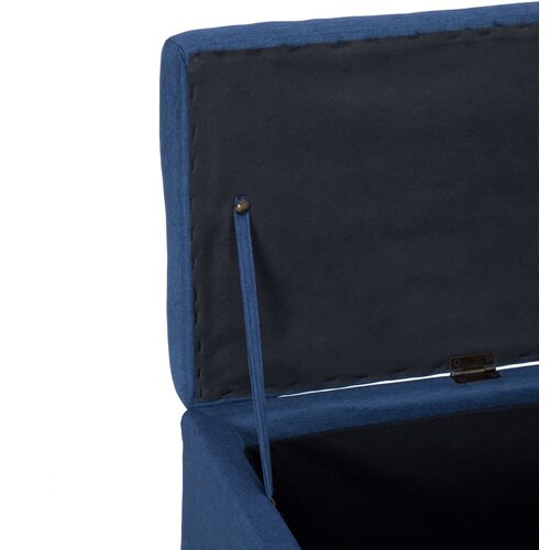  Klupa s pretincem za pohranu 116 cm plava poliesterska Slike