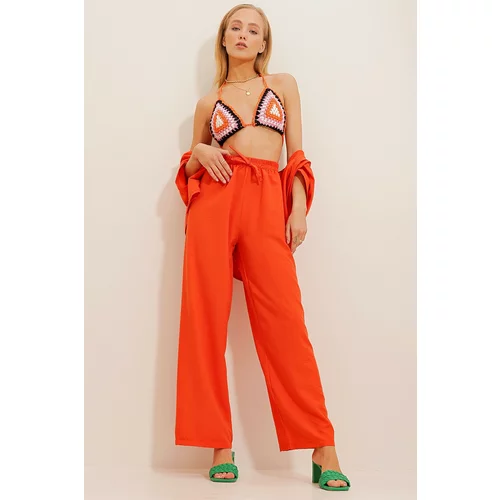 Trend Alaçatı Stili Pants - Orange - Relaxed