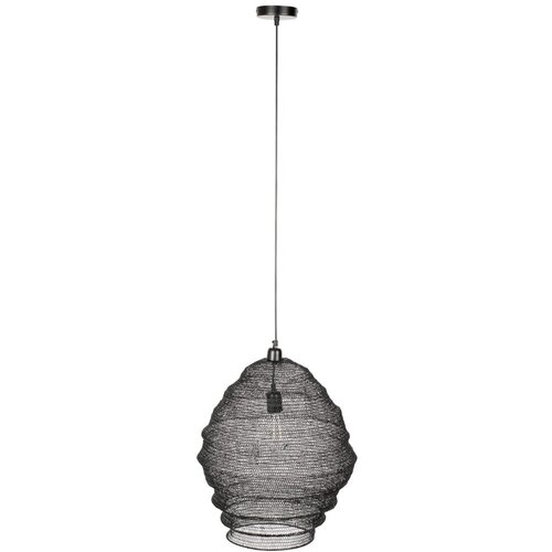 White Label Črna viseča svetilka Lena, ø 48 cm Cene