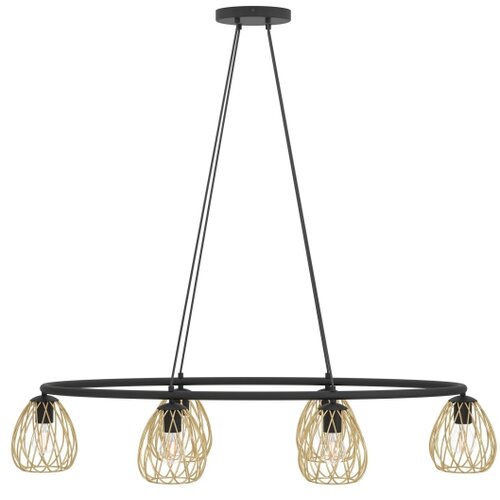 Eglo 390092 - visilica na sajli jazminia 6xE27/40W/230V crna/zlatna Slike
