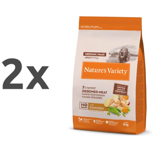 Nature’s Variety Nature's Variety No Grain Dog Med/Max Adult - pi&scaron;čanec 2 x 10 kg Cene