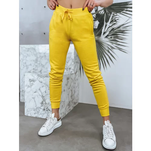 DStreet Women's sweatpants FITS yellow z