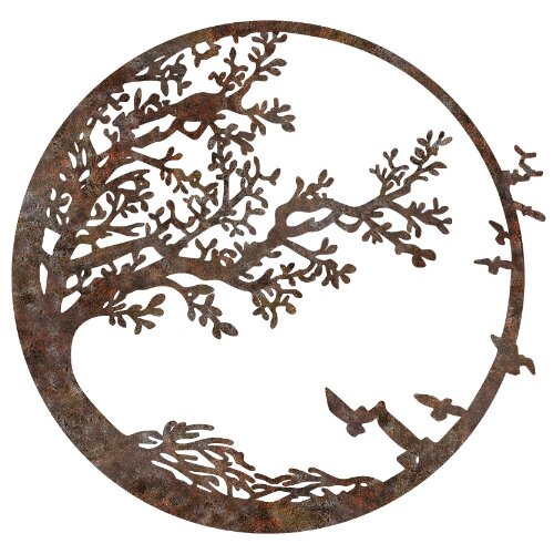 Asir zidna dekoracija metalna Drvo 66x68 cm Cene