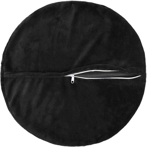  Presvlaka za jastuk 2 pcs HEERLEN Crna &amp;Oslash; 60 cm Flanel - Crna &amp;Oslash; 60 cm 2 Slike