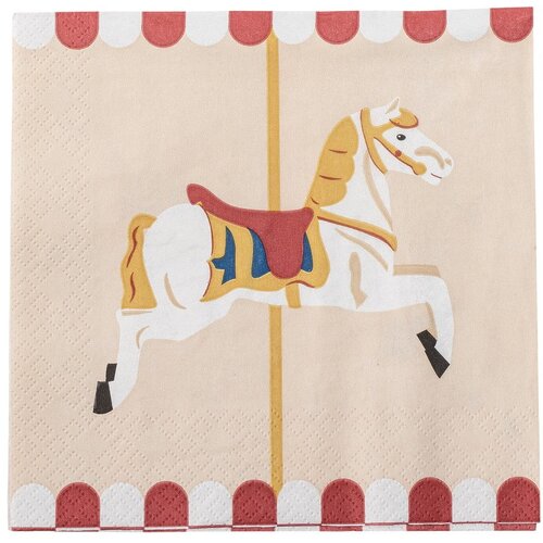 Bloomingville Papirnati ubrusi u setu 20 kom 33x33 cm Merry-go-round – Cene