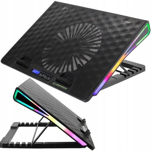  LED RGB gaming LCD rashladna podloga za laptop 1x ventilator 2x USB ALIZE Slike