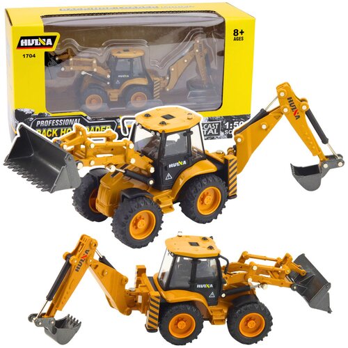  Metalni bager utovarivač Huina 1:50 - rumena Cene