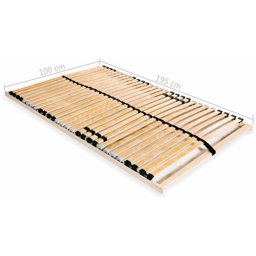  Podnica za krevet s 28 letvica i 7 zona 100 x 200 cm Slike