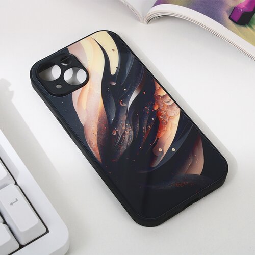 Torbica abstract za iphone 15 6.1 crna Slike