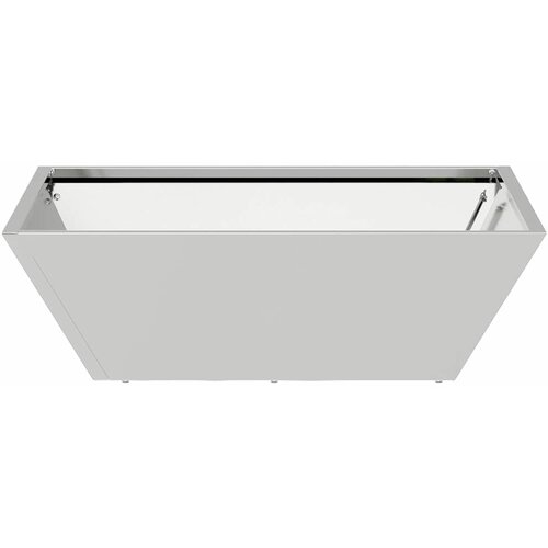  Vrtna saksija Srebrno 50 x 50 x 15 cm Cinkani čelik Slike