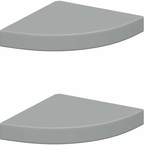  Plutajuće kutne police 2 kom sive 25 x 25 x 3,8 cm MDF Slike