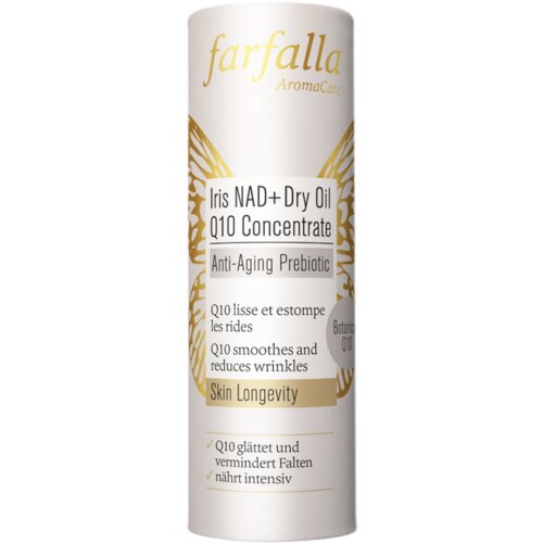 farfalla Anti-Aging Prebiotic Iris NAD+ suho olje Q10 koncentrat - 15 ml Cene