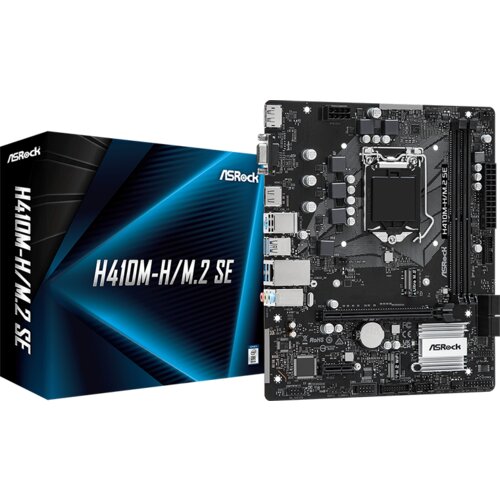 AsRock MB H410M-H/M.2 SE Intel H370 LGA1200 2xDDR4 4xSATA3 M.2 DP HDMI mATX Slike