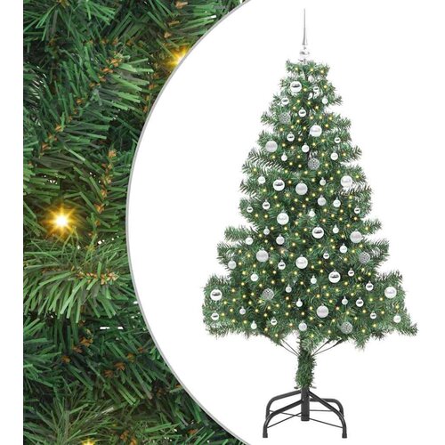 vidaXL Božično drevo med 300 LED z stojalom Zelena 210 cm PVC, (5000067163) Cene