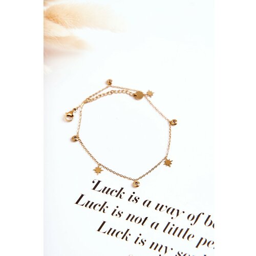 Kesi Leg Bracelet With Star And Cubic Zirconia Gold Slike