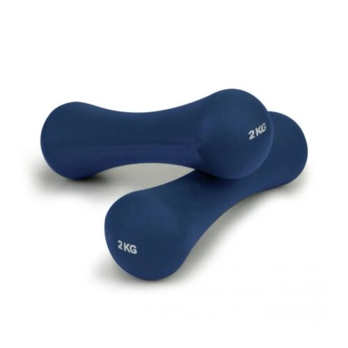 ModernHome bučice za vježbanje neopren 2x2kg tamnoplave Slike