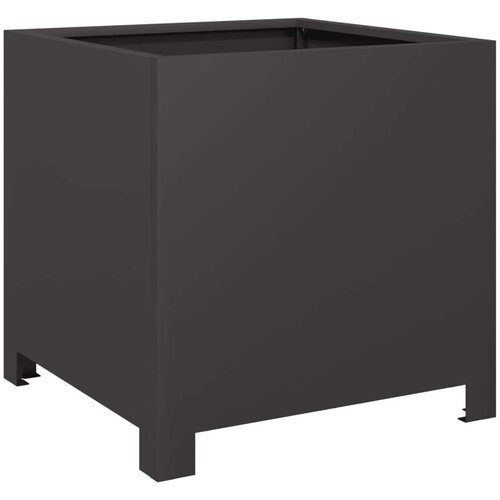 VidaXL Vrtne sadilice 2 kom crne 40x40x40 cm čelične Slike