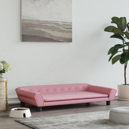 vidaXL Pasja postelja roza 100x50x21 cm žamet Cene