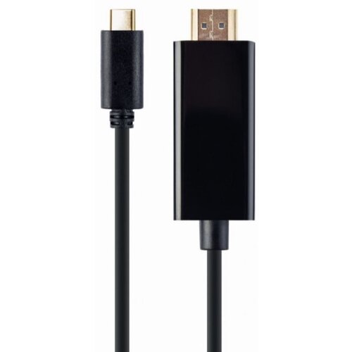 Gembird adapter Type-C male to HDMI-male adapter, 4K 30Hz, 2 m, black, GEMBIRD, A-CM-HDMIM-01 Slike