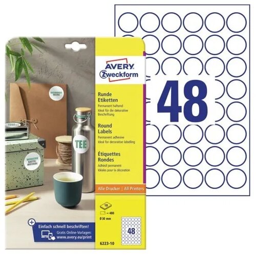 Avery Zweckform Okrogle etikete &amp;Oslash; 30 mm, okrogla Slike