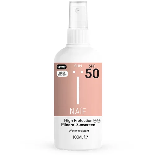 Naif Sun Mineral Sunscreen 50 SPF zaštitni sprej za sunčanje SPF 50 100 ml