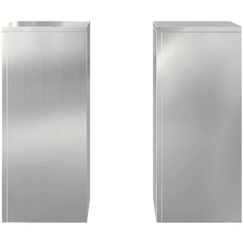  Stalak za biljke 2 pcs Srebrno 24 x 24 x 55 cm Pocinčani čelik Slike