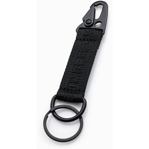 Ombre men's key ring with snap hook - black Cene