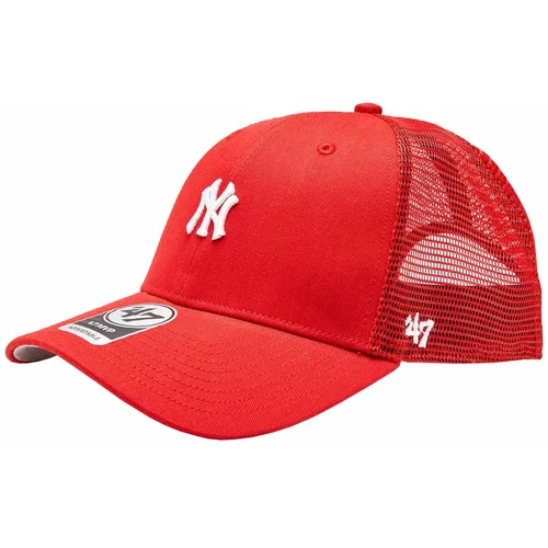47 Brand Kapa s šiltom MLB New York Yankees Base Runner Mesh 47 MVP B-BRNMS17CTP-RD Red