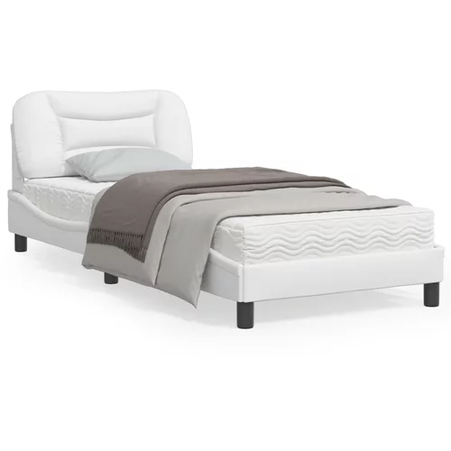  Okvir za krevet s uzglavljem bijeli 80 x 200 cm od umjetne kože