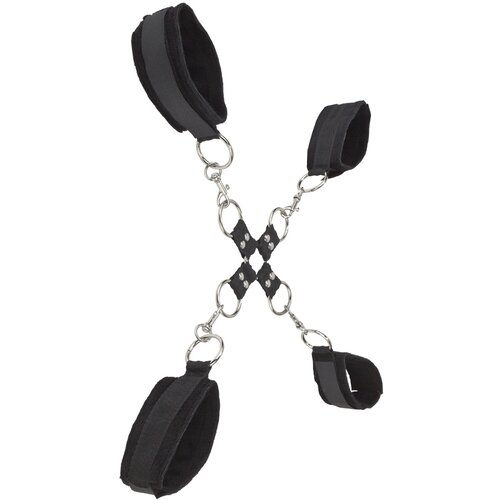 Ouch! Velcro Hand and Leg Cuffs Black Cene