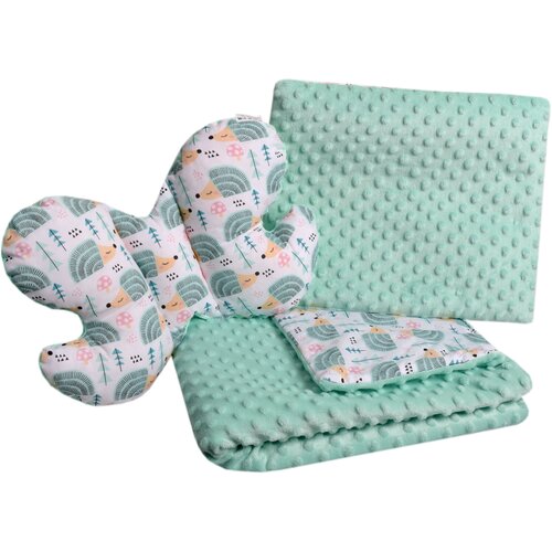 Medi Partners Set of a quilt with a pillow for a stroller Cene