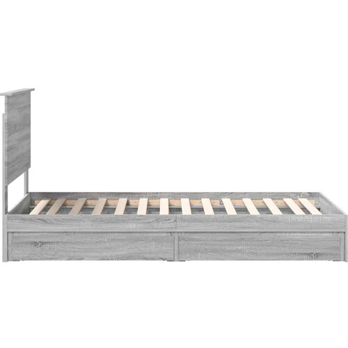  Krevet s od storage Siva Sonoma 90 x 190 cm Konstruirano drvo Slike
