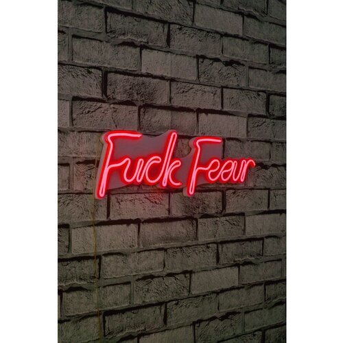 Wallity Dekorativna LED rasveta Fuck Fear, 49x15.5x2cm, Crvena Cene