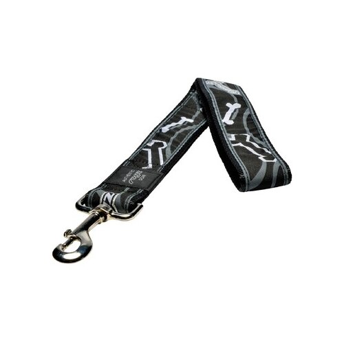 Rogz special black bone agent klasičan povodac za pse, crni, xxl Slike