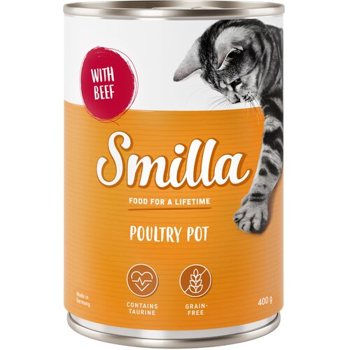  20 + 4 gratis! Smilla mokra mačja hrana 24 x 400 g - Perutninski lonček - Mehka perutnina z govedino Cijene