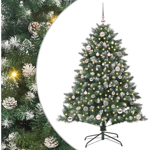 vidaXL Umestno božično drevo med 150 LED Zelena 105 x 105 x 150 cm Cene