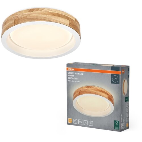 Osram LED prigu&amp;scaron;iva plafonska svetiljka MARIANO LED/16W/230V prečnik 31 cm hrast/bela Slike