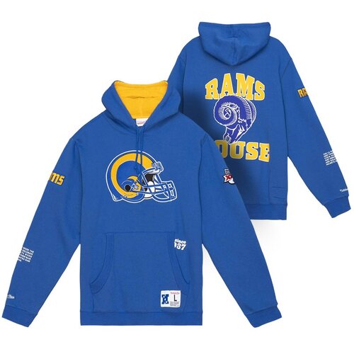 Mitchell And Ness mu&amp;scaron;ki Los Angeles Rams Team Origins pulover sa kapuljačom Slike
