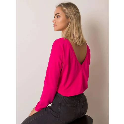 Fashion Hunters Fuchsia blouse with a neckline on the back