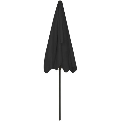 VidaXL Suncobran za plažu crni 200 x 125 cm Slike