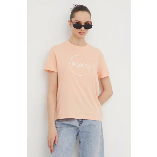 Roxy Pamučna majica za žene, boja: narančasta