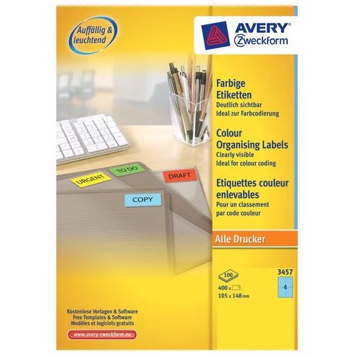 Avery Zweckform Etikete za označevanje, modre 105 x 148 mm Cene