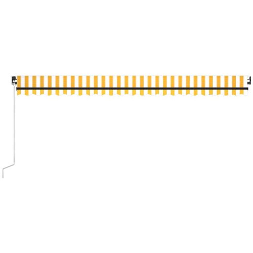  Tenda na ručno uvlačenje s LED svjetlom 500x300 cm žuto-bijela Slike