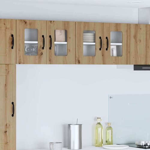 vidaXL Stenska kuhinjska omarica 2 pcs Umetni hrast 60 x 31 x 40 cm Cene