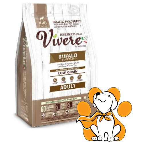 MisterPet Vivere Adult Mini Buffalo 3kg, Granule Za Odrasle Pse Malih Rasa Slike